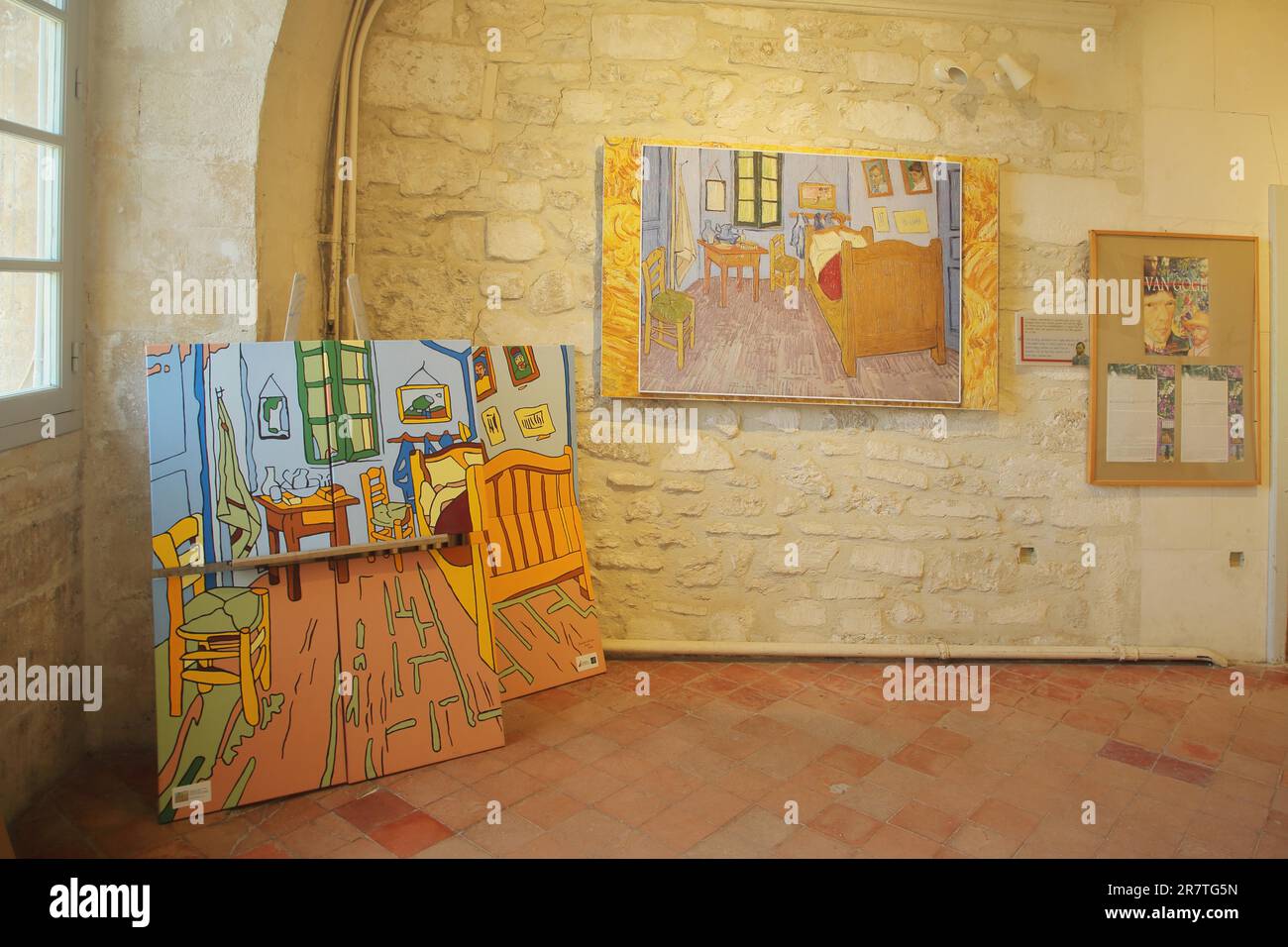 Musée Circut van Gogh avec reproduction de peintures de Vincent van Gogh, Saint-Paul-de-Mausole, St, Saint-Rémy-de-Provence, Provence, Alpilles Banque D'Images