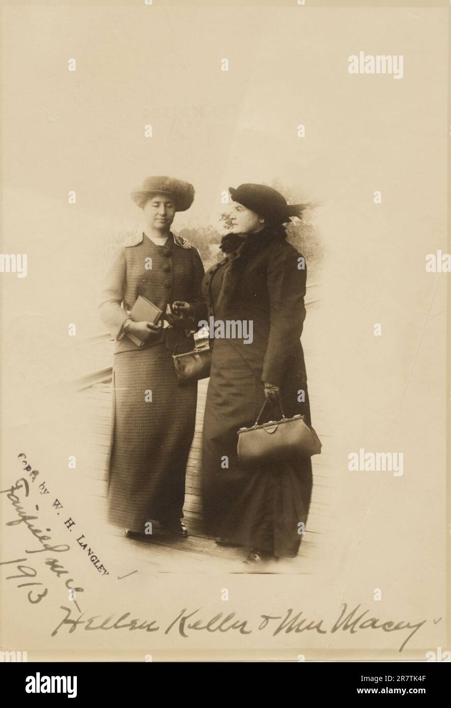 Helen Keller et Anne Sullivan 1913 Banque D'Images
