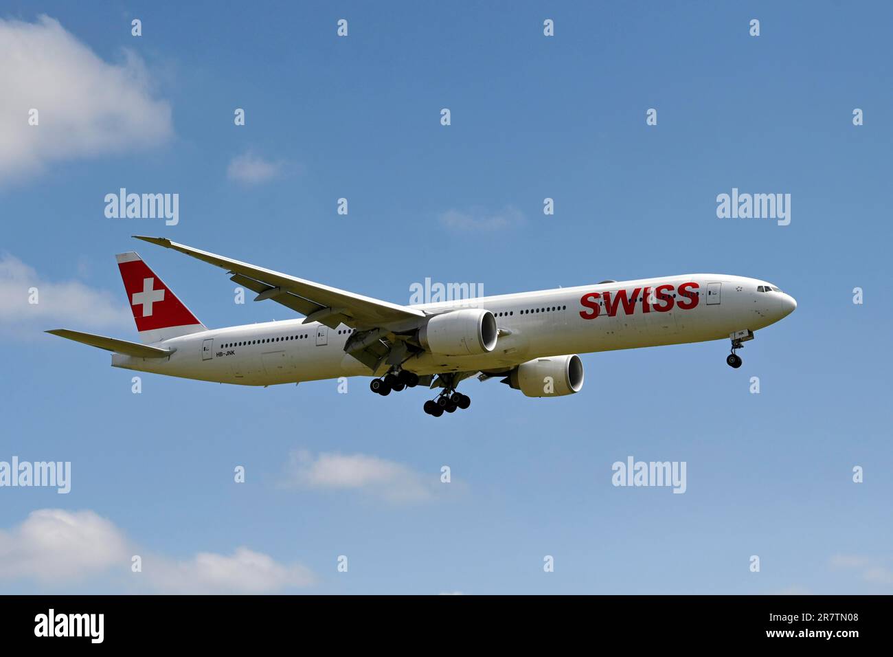 Aircraft Swiss, Boeing 777-300ER, HB-JNK Banque D'Images