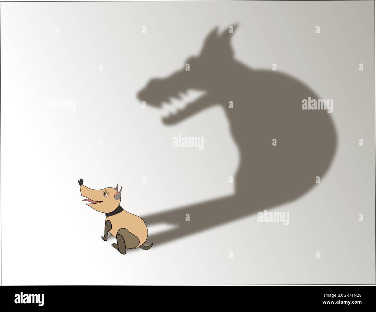 ombre du chien Illustration de Vecteur