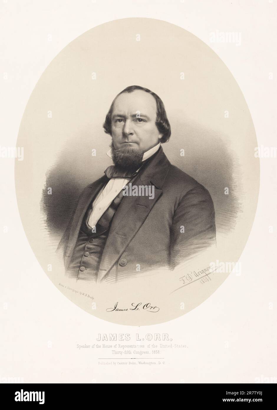 James Lawrence Orr 1858 Banque D'Images