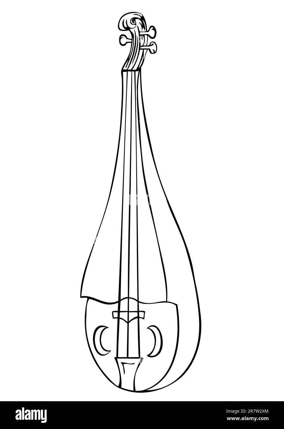 Illustration de l'instrument médiéval de cordes - vecteur. Ce fichier est vectoriel, peut être mis à l'échelle à n'importe quelle taille sans perte de qualité. Illustration de Vecteur