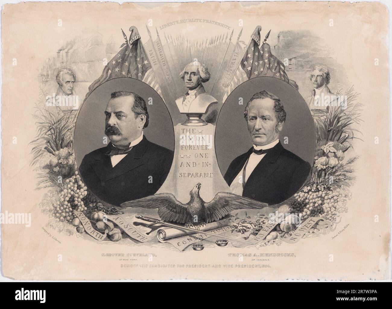 Candidats démocratiques au poste de président et de vice-président, 1884 1884 Banque D'Images