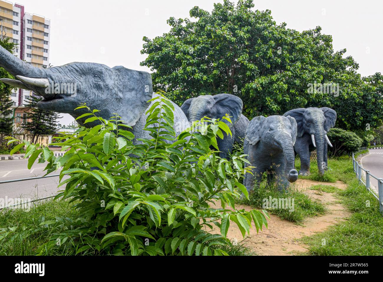 Hatirjheel est un lac à Dhaka. Hatirjheel est relié à de nombreuses régions de la ville de Dhaka. Aujourd'hui, Hatirjheel est le meilleur site touristique de Dhaka. Banque D'Images