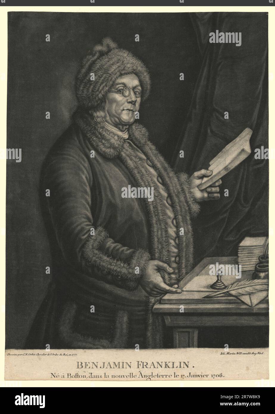 Benjamin Franklin 1777 Banque D'Images