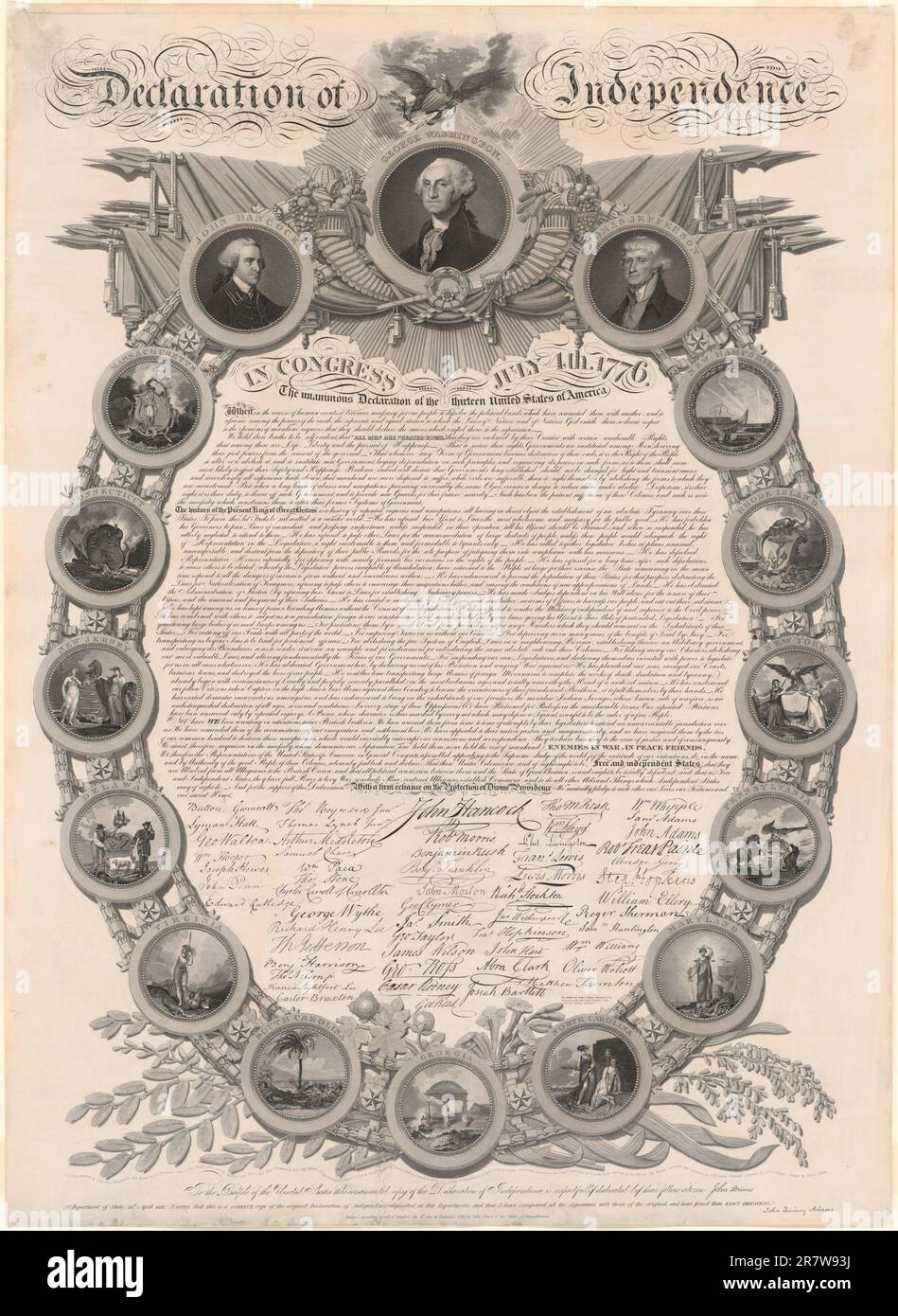 Déclaration d'indépendance 1818 Banque D'Images