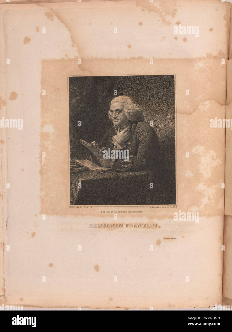 Benjamin Franklin 1816 Banque D'Images