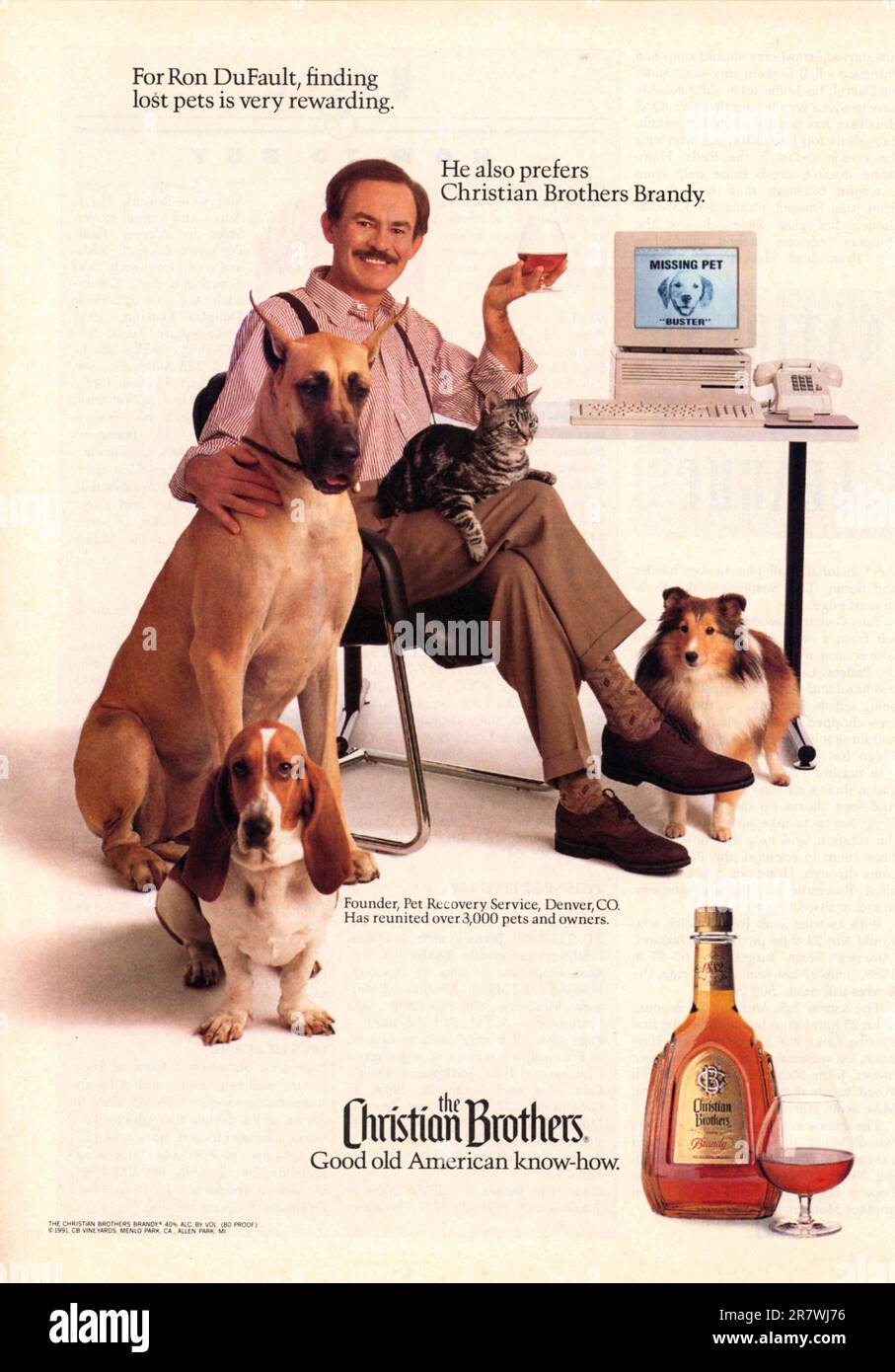 Publicité du numéro de mai 1991 du magazine vintage « Playboy », États-Unis Banque D'Images