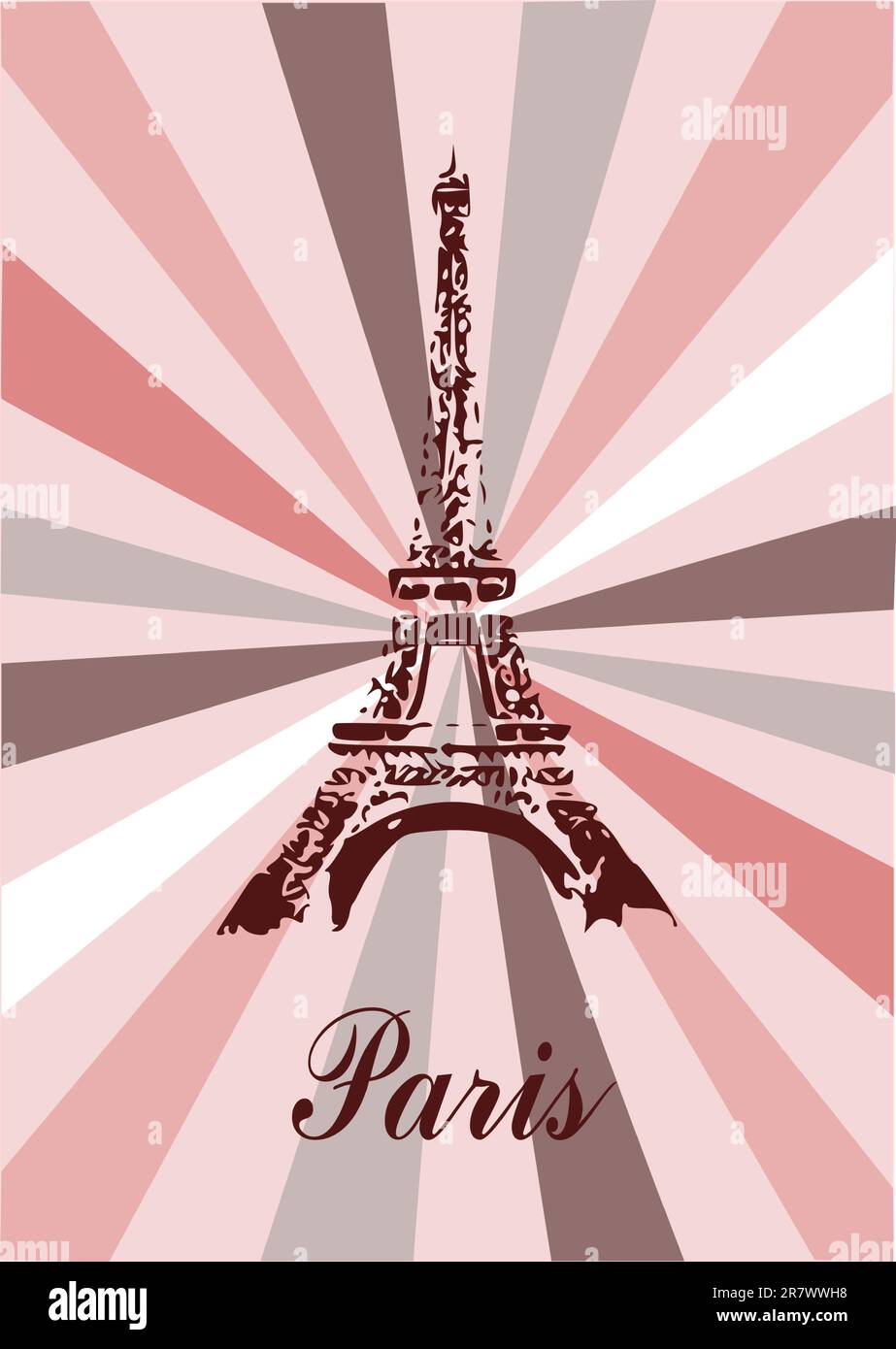 Illustration vectorielle de la tour de Paris Illustration de Vecteur