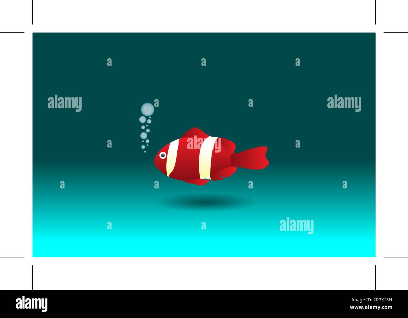 Dessin animé poisson anémone, illustration vectorielle, eps10 Illustration de Vecteur