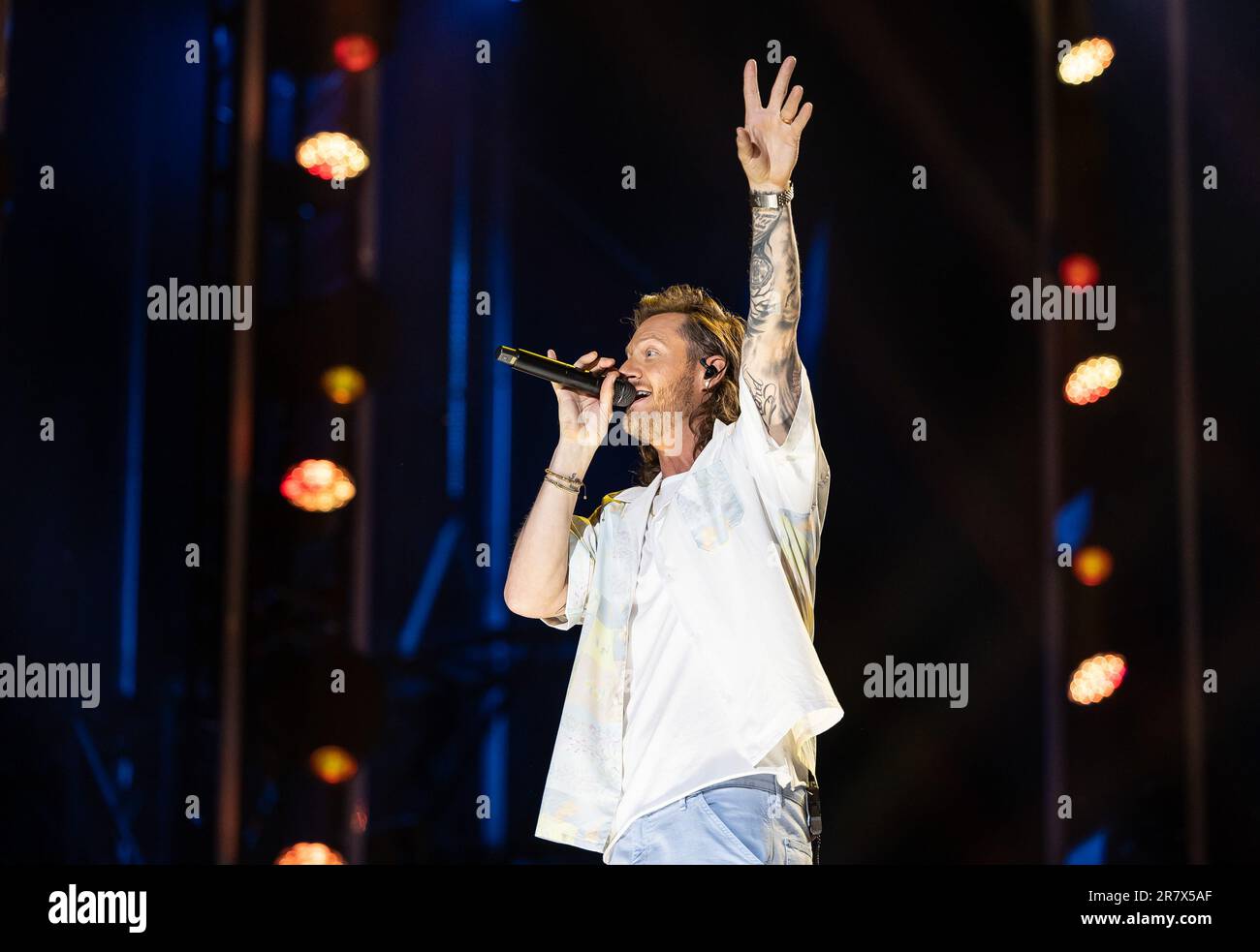 Tyler Hubbard se produit au cours du jour 1 du festival CMA au stade Nissan, jeudi, à 8 juin 2023, à Nashville, Tennessee. Photo : Amiee Stubbs/imageSPACE/MediaPunch Banque D'Images