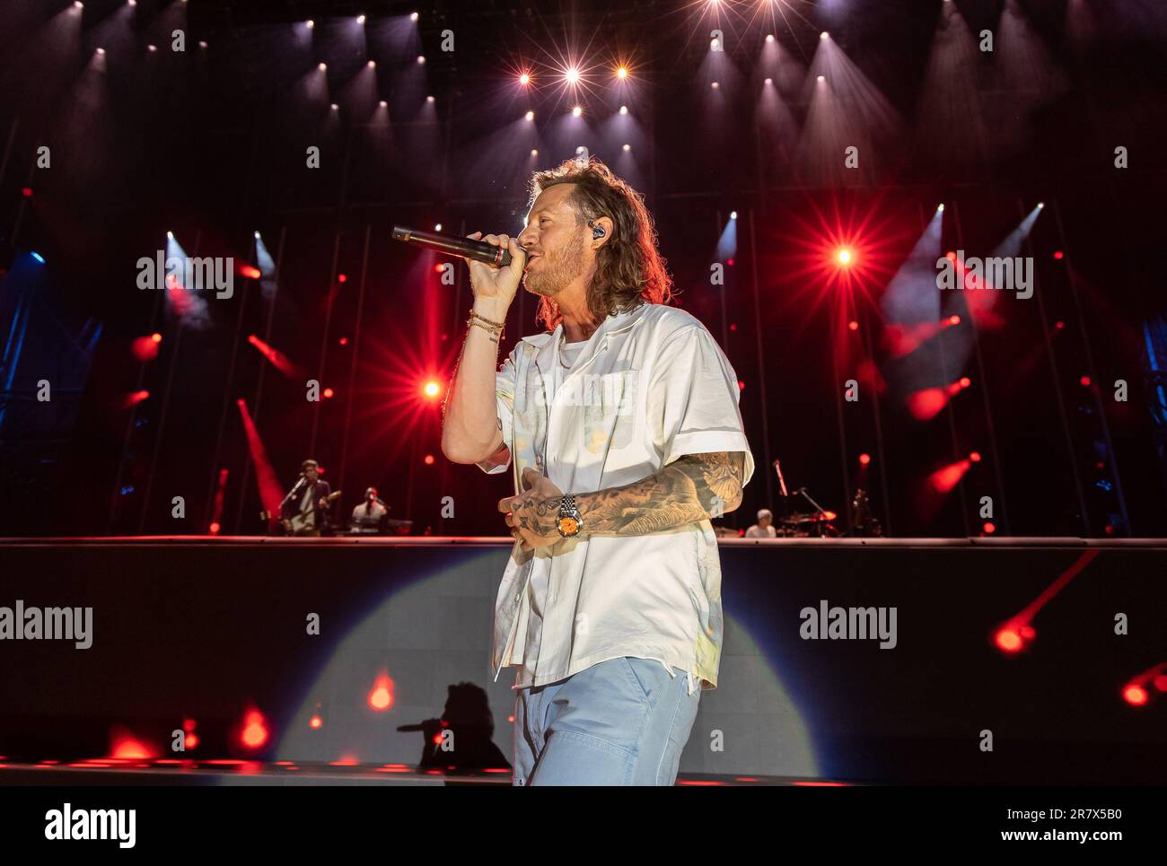 Tyler Hubbard se produit au cours du jour 1 du festival CMA au stade Nissan, jeudi, à 8 juin 2023, à Nashville, Tennessee. Photo : Amiee Stubbs/imageSPACE/MediaPunch Banque D'Images
