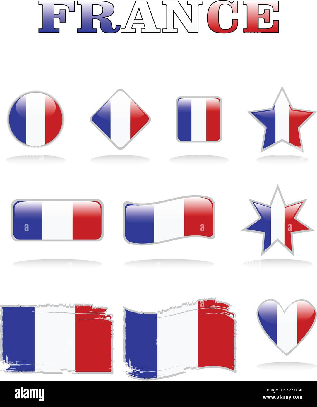 vector france flags bouton eps 8 Illustration de Vecteur