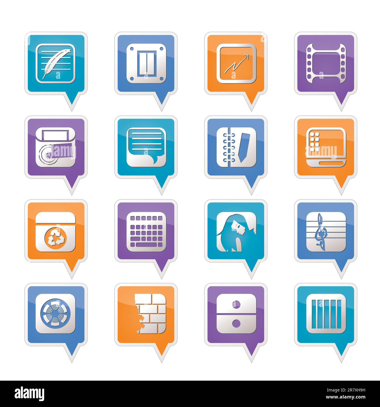 Affaires, Bureau et Mobile phone icônes - Vector Icon Set Illustration de Vecteur