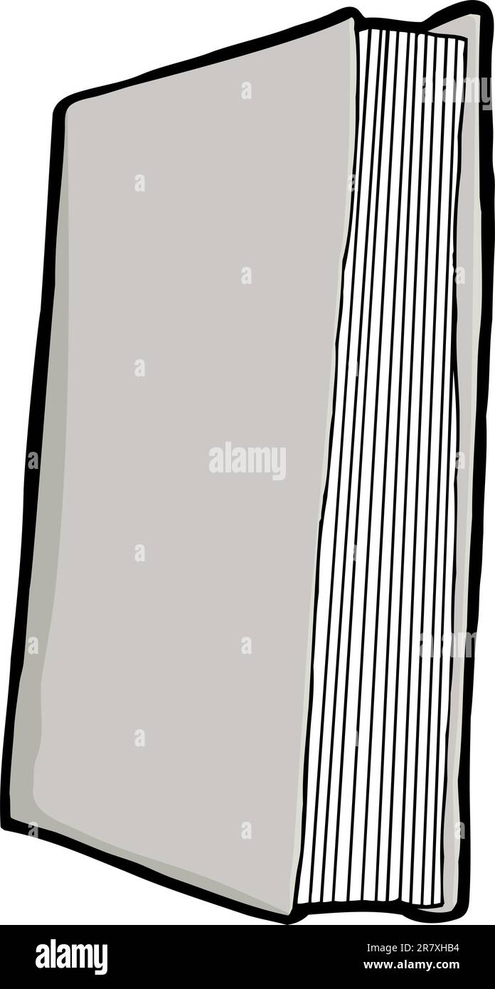 Livre blanc en trois quart voir over white Illustration de Vecteur