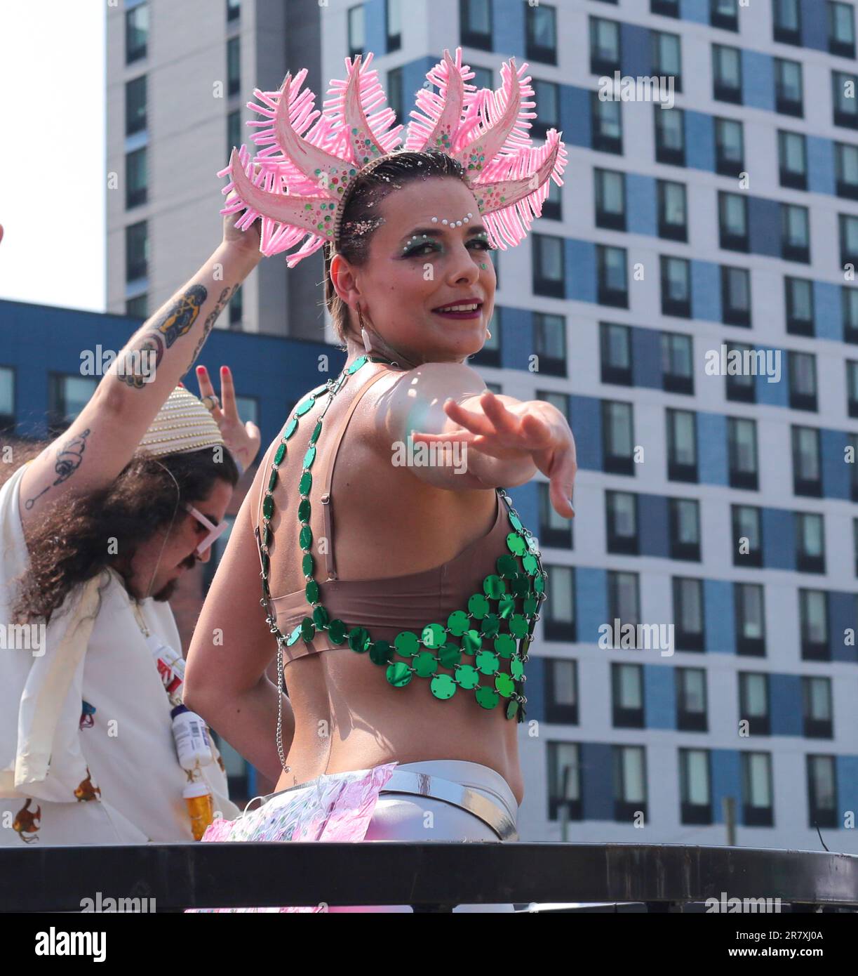 Île de Coney, New York - 17 juin 2023 : le défilé annuel Memraid 41st. Banque D'Images