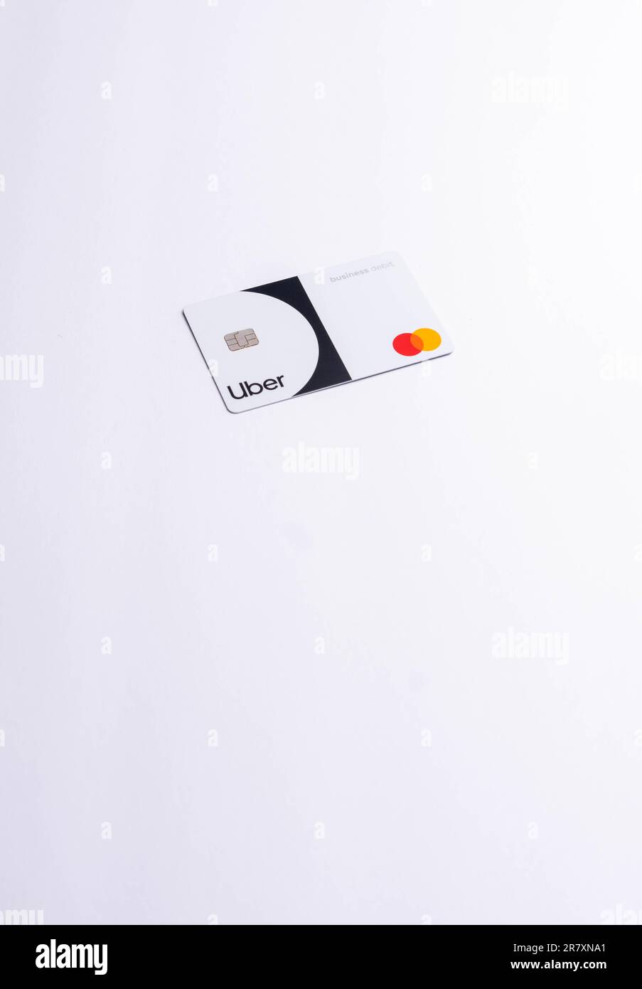 Cartao de debito pelo qual os uber drivers podem receber seus ganhos aux Etats-Unis, Mastercard, Etats-Unis - 13 juin 2023 Banque D'Images