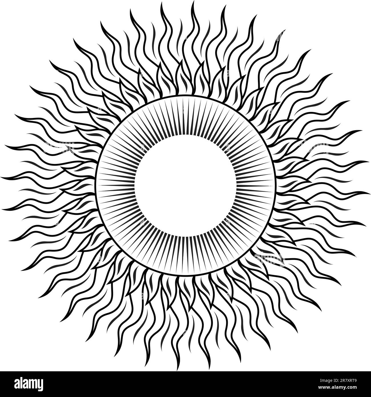 Le soleil de l'été. Illustration sur fond blanc pour la conception Illustration de Vecteur