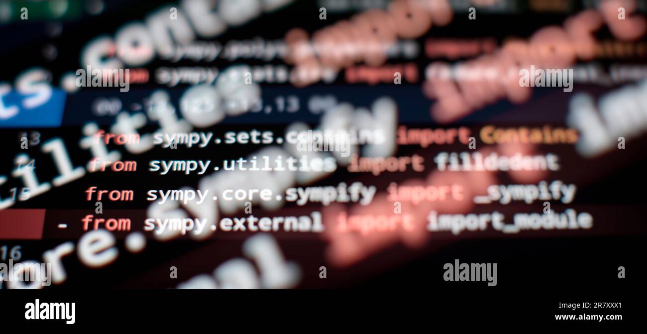 Temps de travail de programmation logicielle. Texte de code écrit et créé entièrement Banque D'Images