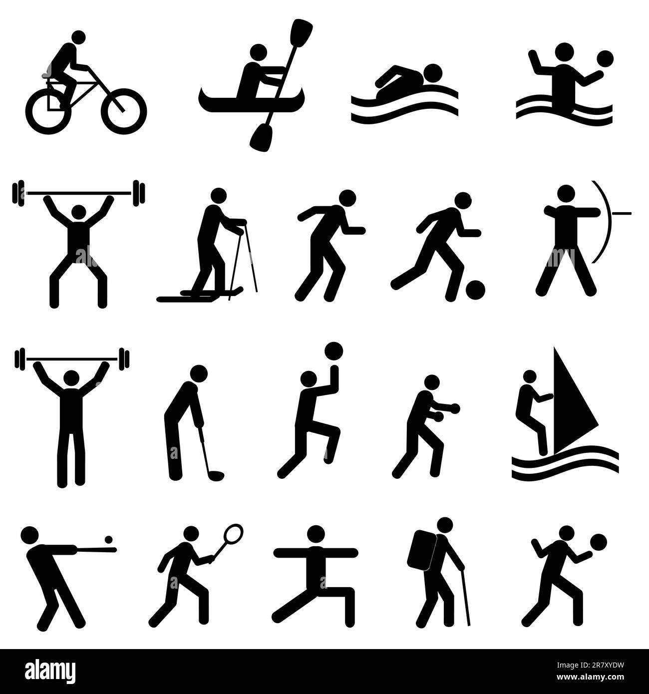 Icône Sport en noir Illustration de Vecteur