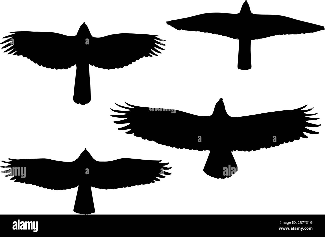 Les oiseaux de prier silhouettes. Vecteur eps8 Illustration de Vecteur