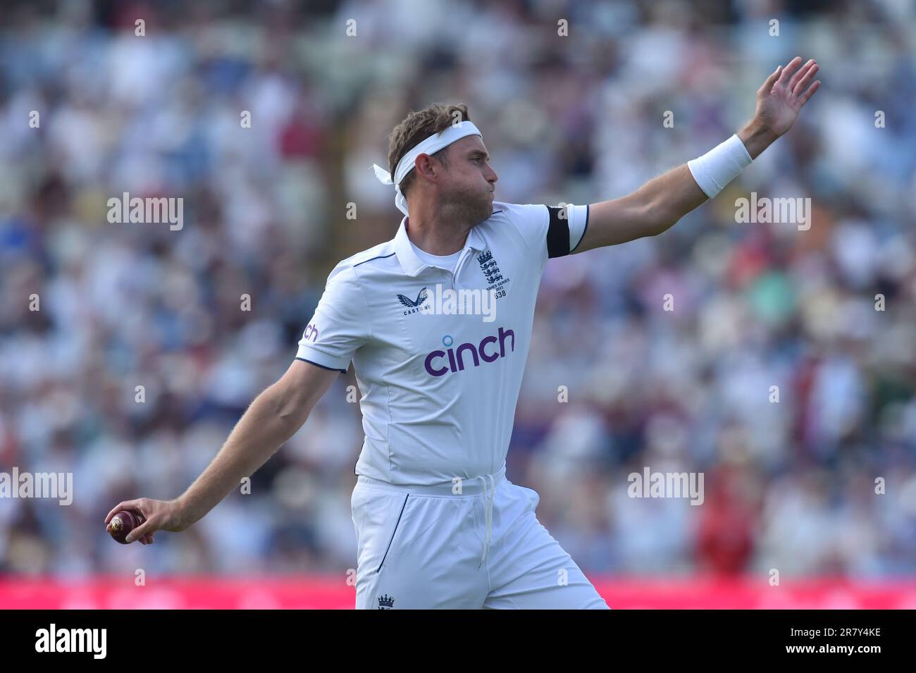 Edgbaston Cricket Stadium, Birmingham, Royaume-Uni. 16 juin 2023 à 1100hrs. England Men v Australia Men in the Ashes Cricket Test Match Day 1. Stuart Broad (Angleterre). Photo : Mark Dunn/Alay, Banque D'Images