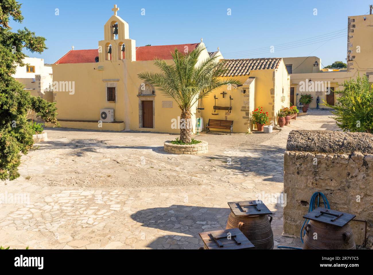 Le Monastiri Odigitrias est un ancien monastère datant du 14 siècle et Saint patriarcal dans le centre-sud de la Crète. Il y a une exposition sur le Banque D'Images