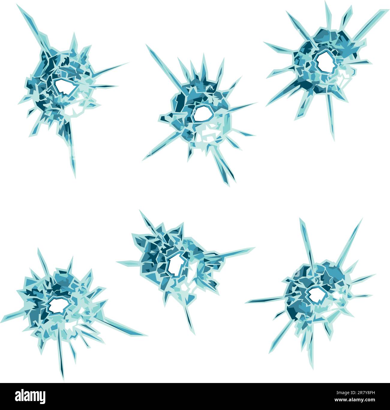 Jeu de trous cylindriques dans la vitre. Illustration vectorielle Illustration de Vecteur