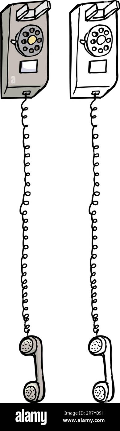 Cadran rotatif téléphoniques off the hook Illustration de Vecteur