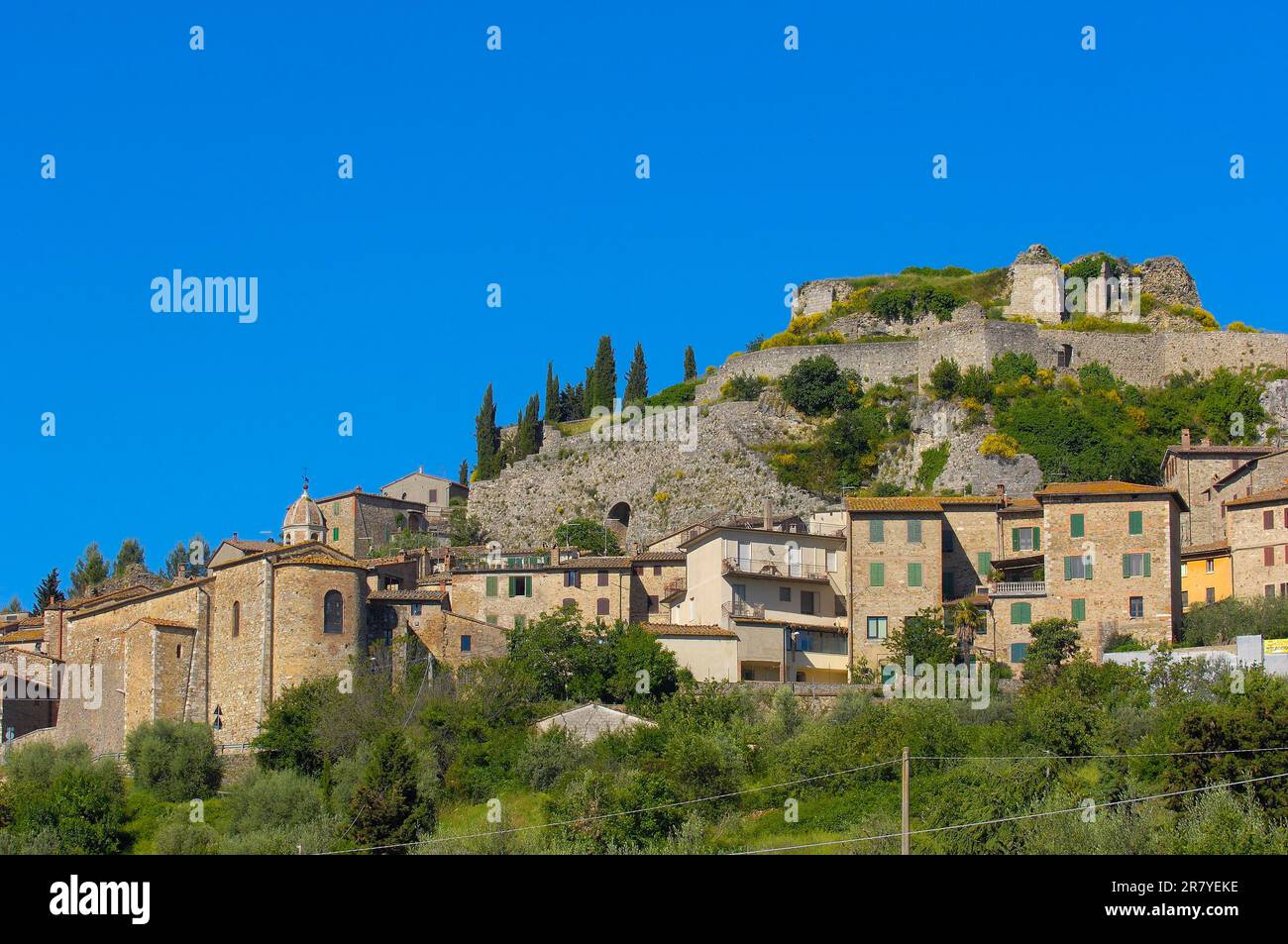 Castiglione d'Orcia, Val d'Orcia, Vallée d'Orcia, site classé au patrimoine mondial de l'UNESCO, Paysage de Toscane, province de Sienne, Toscane, Italie Banque D'Images