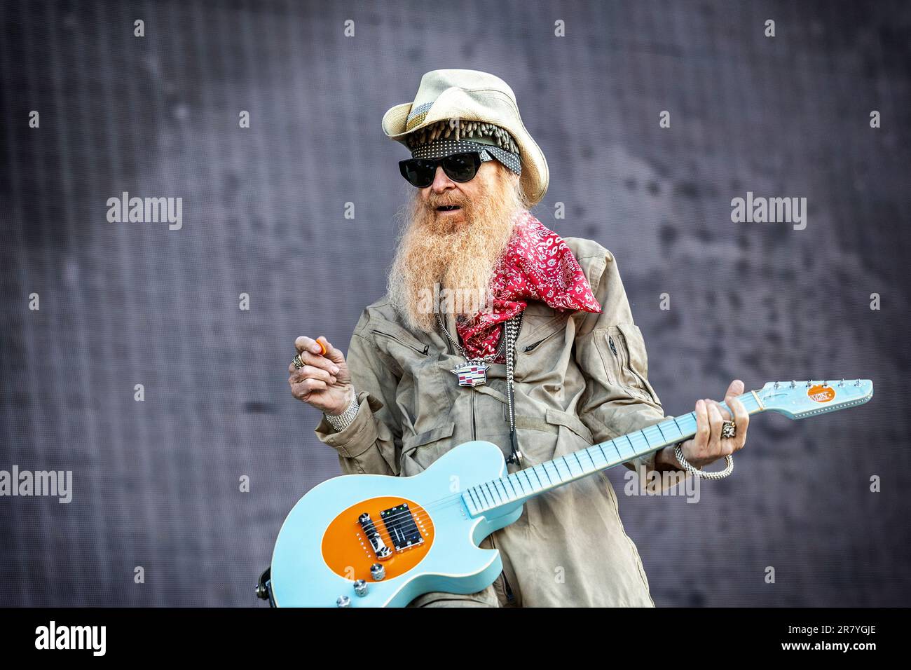 Solvesborg, Suède. 10th, juin 2023. Billy Gibbons et le BFG produisent un concert en direct pendant le festival de musique suédois Sweden Rock Festival 2023 à Solvesborg. (Crédit photo: Gonzales photo - Terje Dokken). Banque D'Images