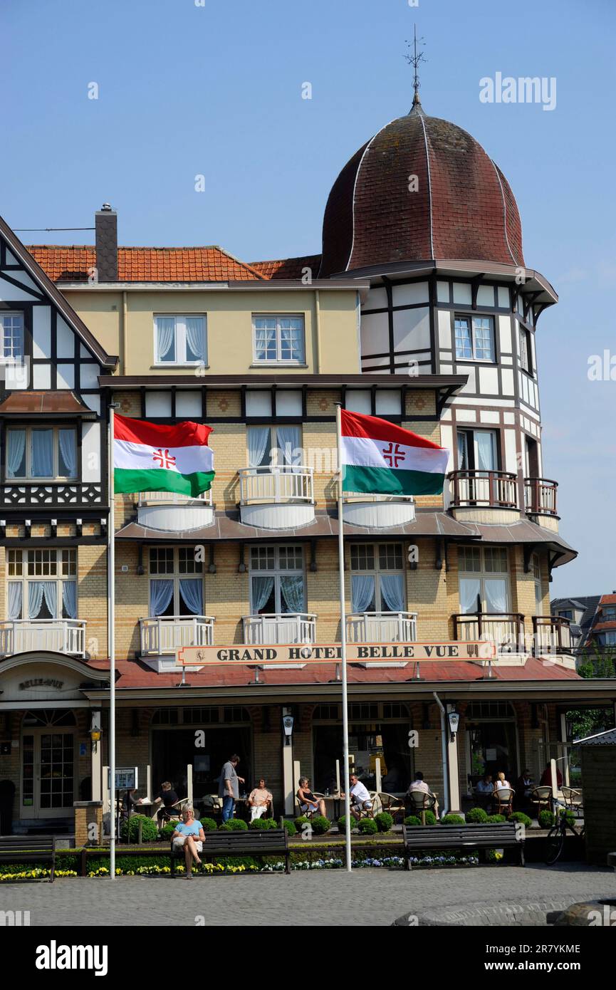 Grand Hotel Belle vue, de Haan, Flandre Occidentale, Belgique, Flandre Banque D'Images