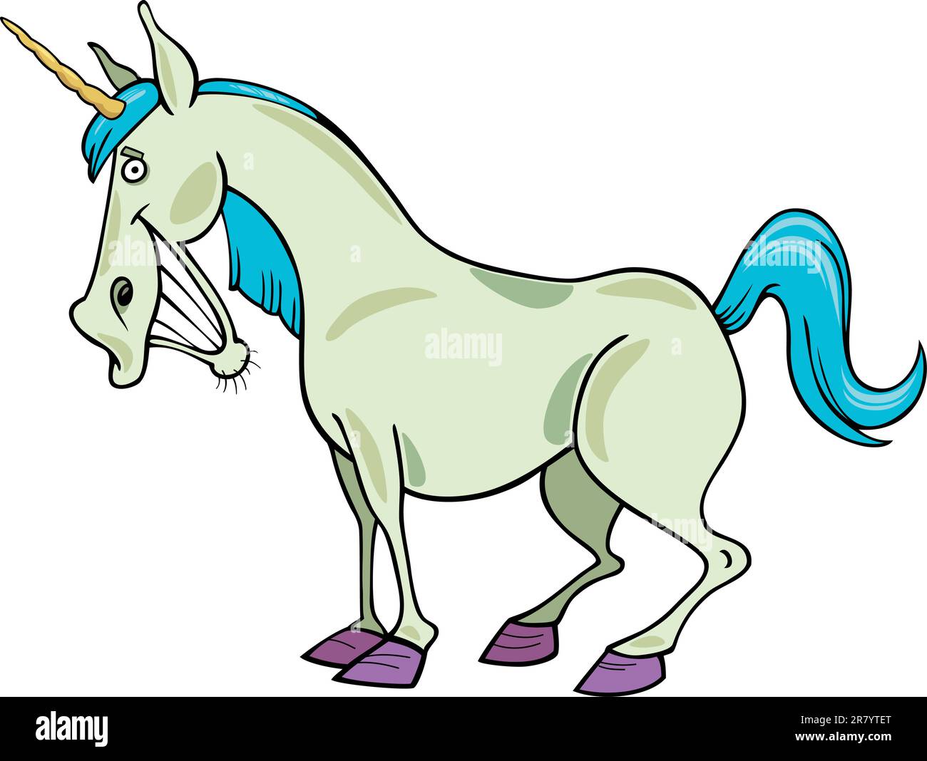 Cartoon illustration de funny fantasy unicorn Illustration de Vecteur