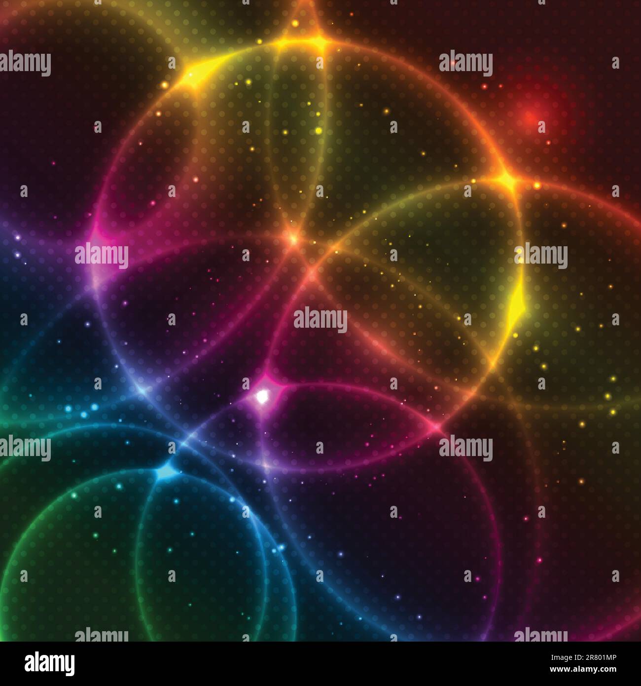 Abstract background design avec des cercles lumineux Illustration de Vecteur