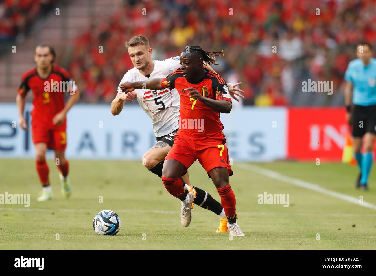 Bruxelles, Belgique. 17th juin 2023. Jeremy Doku (bel) football UEFA