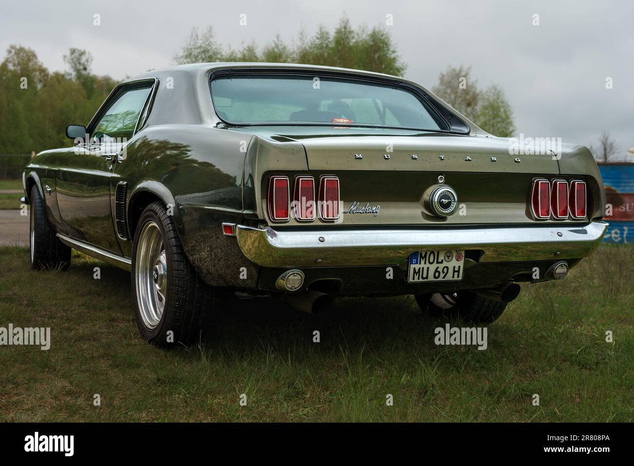 FINOWFURT, ALLEMAGNE - 06 MAI 2023 : la voiture de muscle Ford Mustang Hardtop, 1969. Vue arrière. Fête de la course 2023. Ouverture de saison. Banque D'Images