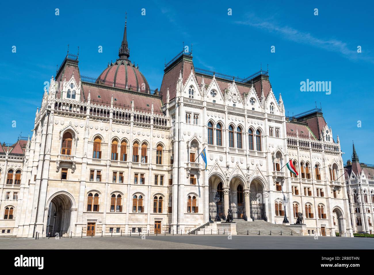 Parlement hongrois à Budapest, Hongrie. Banque D'Images