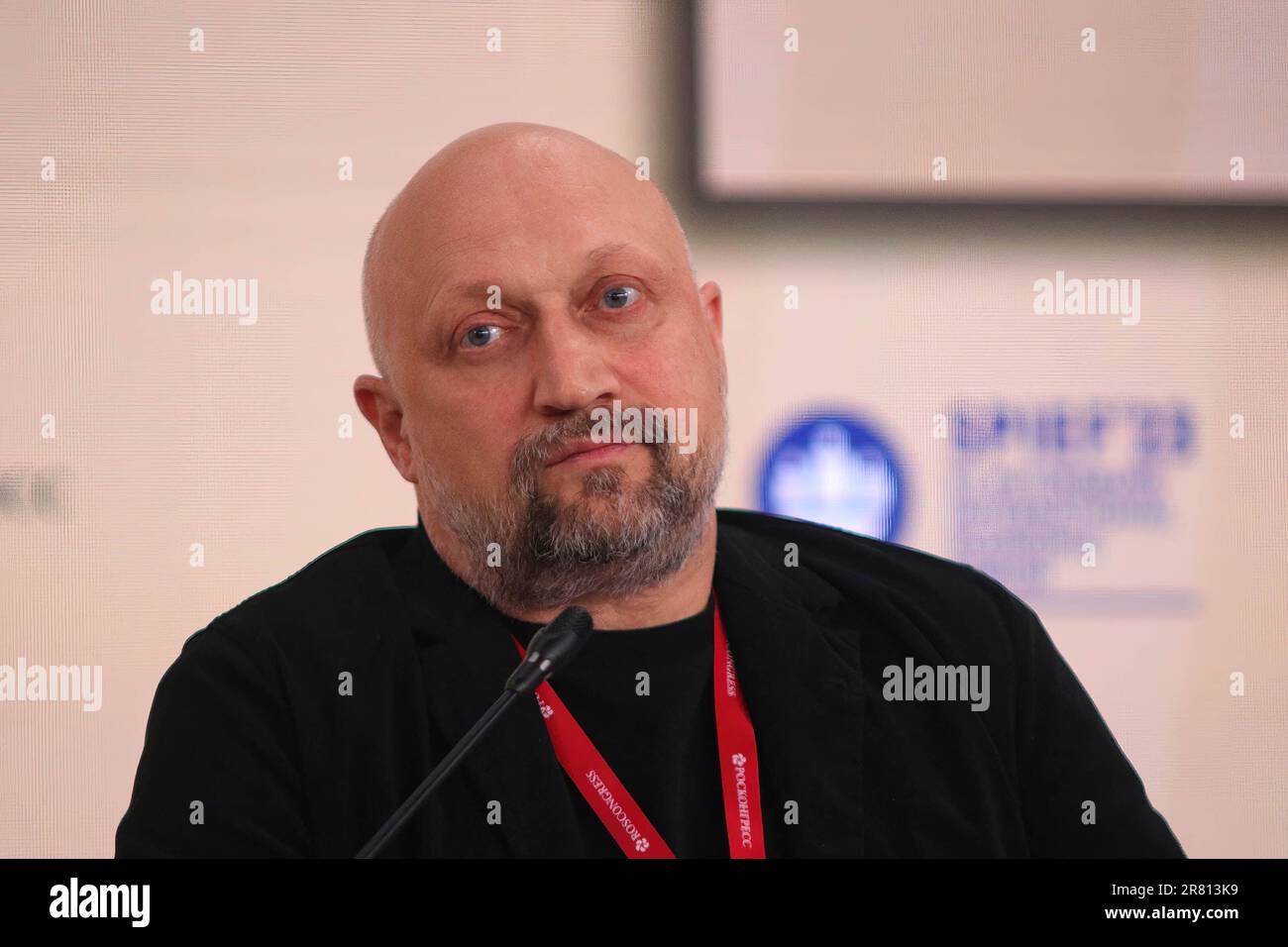 Saint-Pétersbourg, Russie. 14th juin 2023. Gosha Kutsenko, acteur de théâtre et de cinéma, producteur, fondateur, Fondation pour le soutien des personnes handicapées souffrant de paralysie cérébrale et de traumatisme crânien ''la vie avec la paralysie cérébrale'' participe à une session sur le développement d'une communauté inclusive: Dialogue tripartite sur le rôle de l'inclusion dans le développement de la Potentia humaine russe dans le cadre de la St. Forum économique international de Petersbourg 2023 (Credit image: © Maksim Konstantinov/SOPA Images via ZUMA Press Wire) USAGE ÉDITORIAL SEULEMENT! Non destiné À un usage commercial ! Banque D'Images Saint-Pétersbourg, Russie. 14th juin 2023. Gosha Kutsenko, acteur de théâtre et de cinéma, producteur, fondateur, Fondation pour le soutien des personnes handicapées souffrant de paralysie cérébrale et de traumatisme crânien ''la vie avec la paralysie cérébrale'' participe à une session sur le développement d'une communauté inclusive: Dialogue tripartite sur le rôle de l'inclusion dans le développement de la Potentia humaine russe dans le cadre de la St. Forum économique international de Petersbourg 2023 (Credit image: © Maksim Konstantinov/SOPA Images via ZUMA Press Wire) USAGE ÉDITORIAL SEULEMENT! Non destiné À un usage commercial ! Banque D'Images