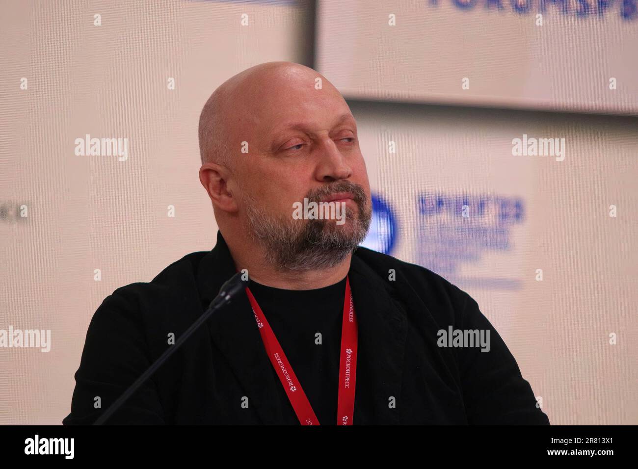 Saint-Pétersbourg, Russie. 14th juin 2023. Gosha Kutsenko, acteur de théâtre et de cinéma, producteur, fondateur, Fondation pour le soutien des personnes handicapées souffrant de paralysie cérébrale et de traumatisme crânien ''la vie avec la paralysie cérébrale'' participe à une session sur le développement d'une communauté inclusive: Dialogue tripartite sur le rôle de l'inclusion dans le développement de la Potentia humaine russe dans le cadre de la St. Forum économique international de Petersbourg 2023 (Credit image: © Maksim Konstantinov/SOPA Images via ZUMA Press Wire) USAGE ÉDITORIAL SEULEMENT! Non destiné À un usage commercial ! Banque D'Images Saint-Pétersbourg, Russie. 14th juin 2023. Gosha Kutsenko, acteur de théâtre et de cinéma, producteur, fondateur, Fondation pour le soutien des personnes handicapées souffrant de paralysie cérébrale et de traumatisme crânien ''la vie avec la paralysie cérébrale'' participe à une session sur le développement d'une communauté inclusive: Dialogue tripartite sur le rôle de l'inclusion dans le développement de la Potentia humaine russe dans le cadre de la St. Forum économique international de Petersbourg 2023 (Credit image: © Maksim Konstantinov/SOPA Images via ZUMA Press Wire) USAGE ÉDITORIAL SEULEMENT! Non destiné À un usage commercial ! Banque D'Images