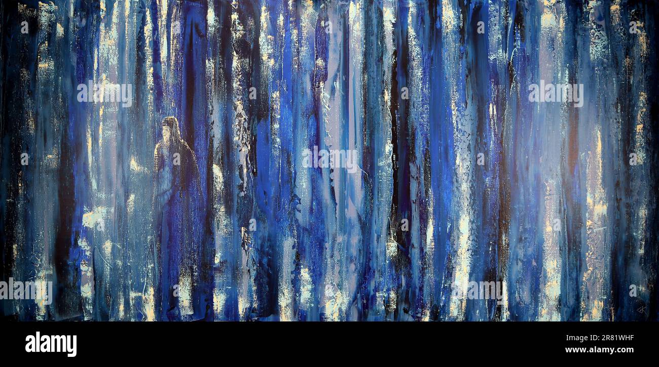 Texture d'arrière-plan abstraite de peinture d'art acrylique Banque D'Images