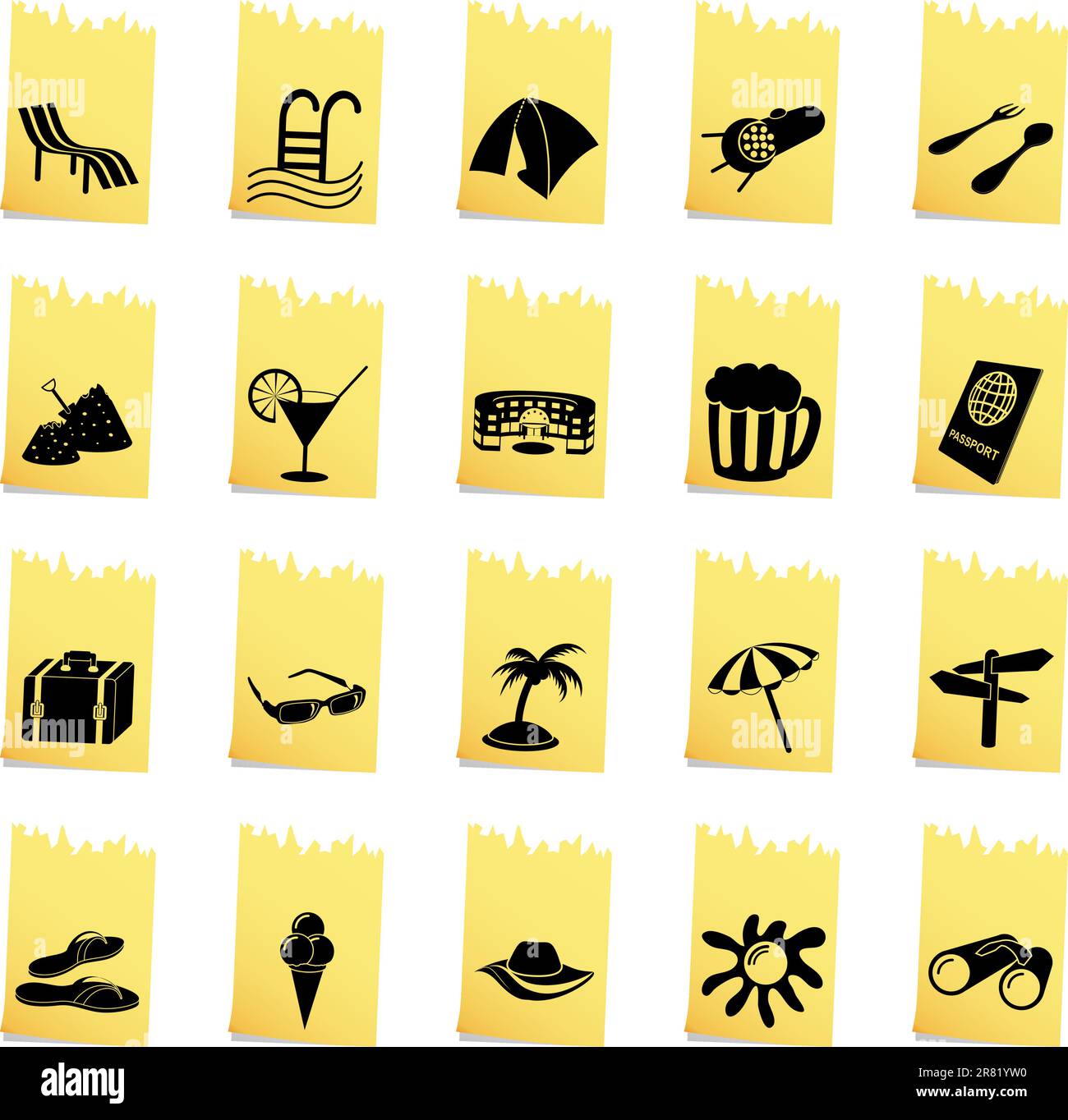 Set de voyage d'autre vecteur web icons Illustration de Vecteur