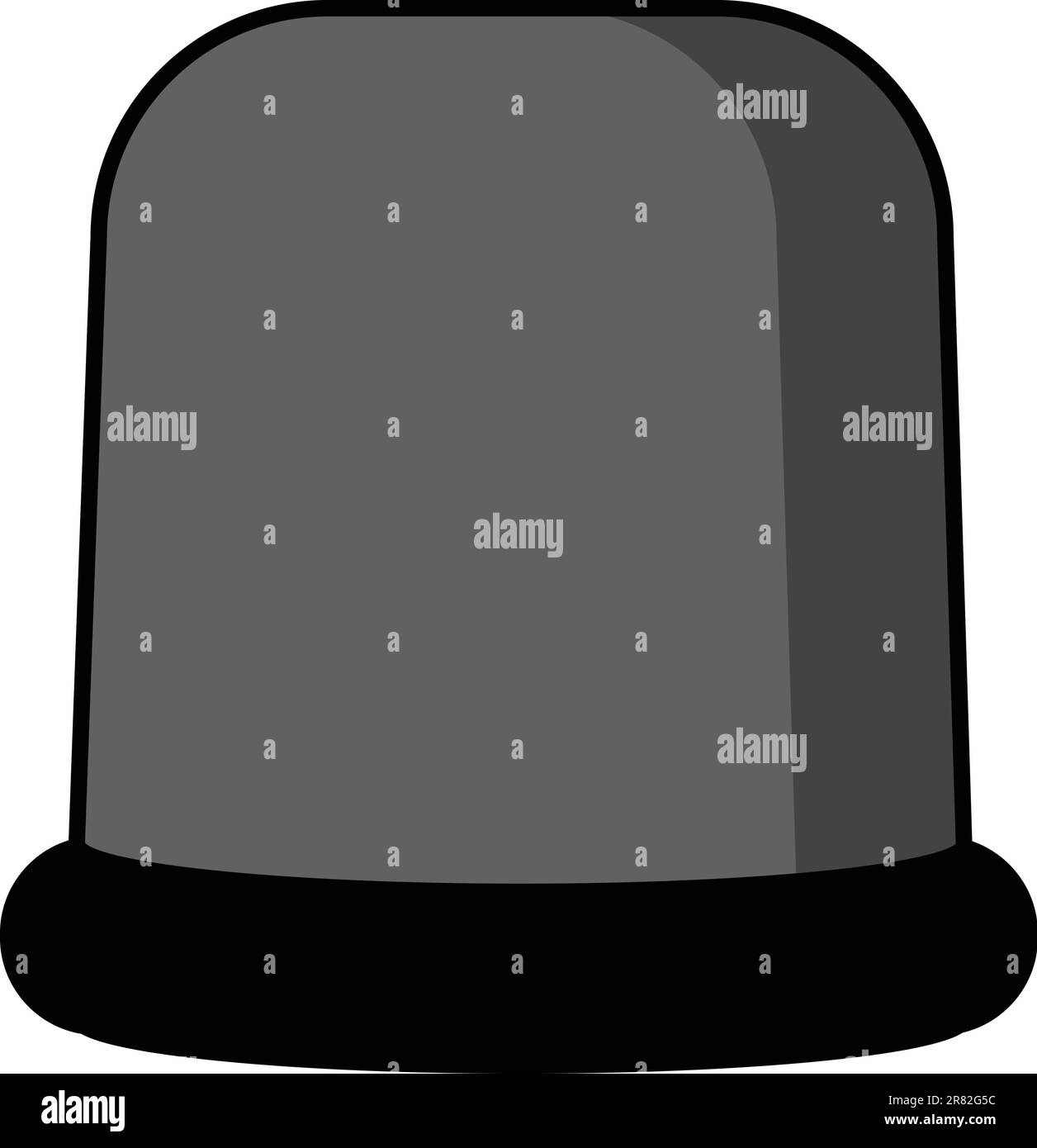 Icône de sirène à vecteur unique en niveaux de gris pour voiture de police et ambulance utilisée en cas d'urgence. Illustration de Vecteur