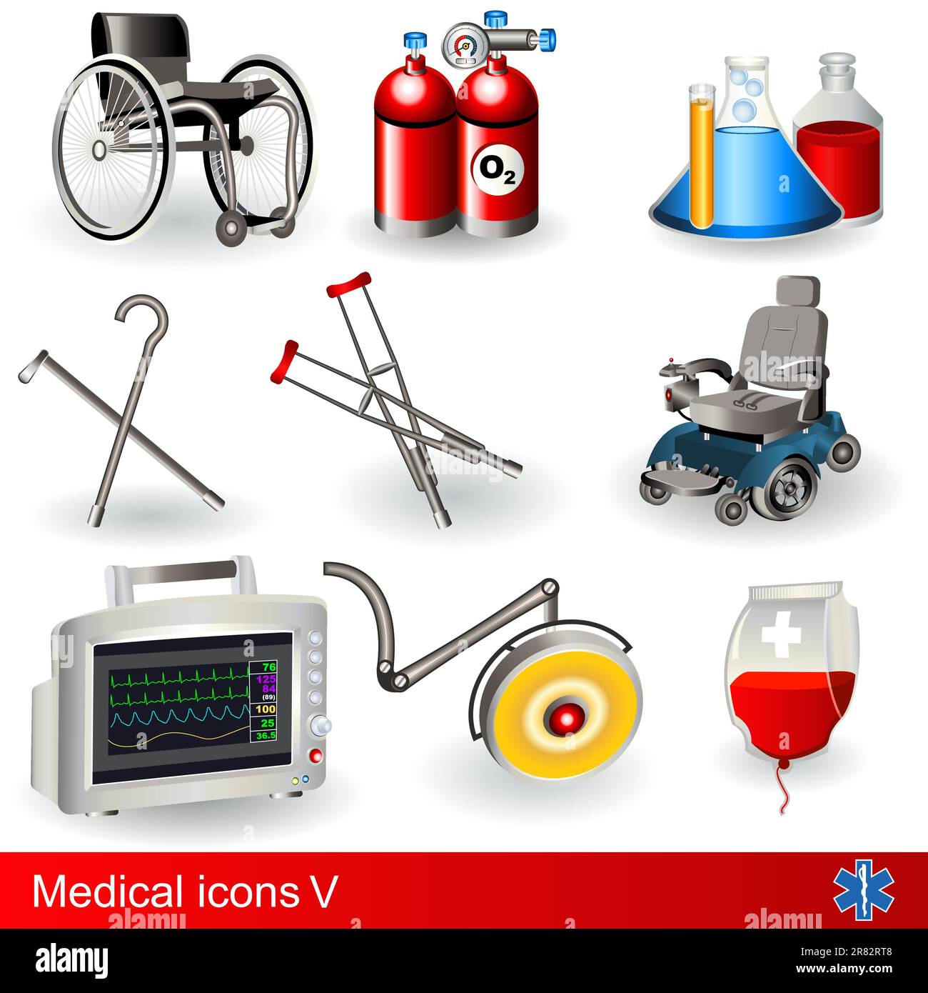 Collection de vecteurs d'icônes médicales - partie 5 Illustration de Vecteur