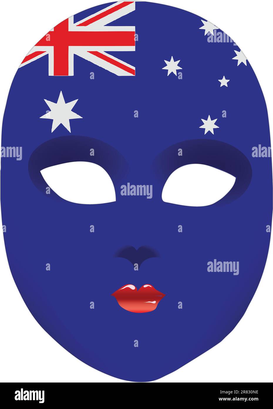 Masque classique avec les symboles de la nation d'Australie. Illustration vectorielle Illustration de Vecteur