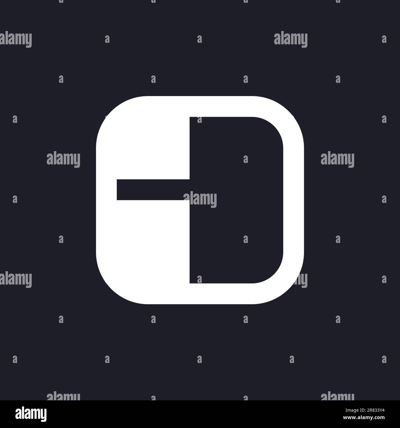 Collage pixel blanc parfait icône d'interface utilisateur solide Illustration de Vecteur