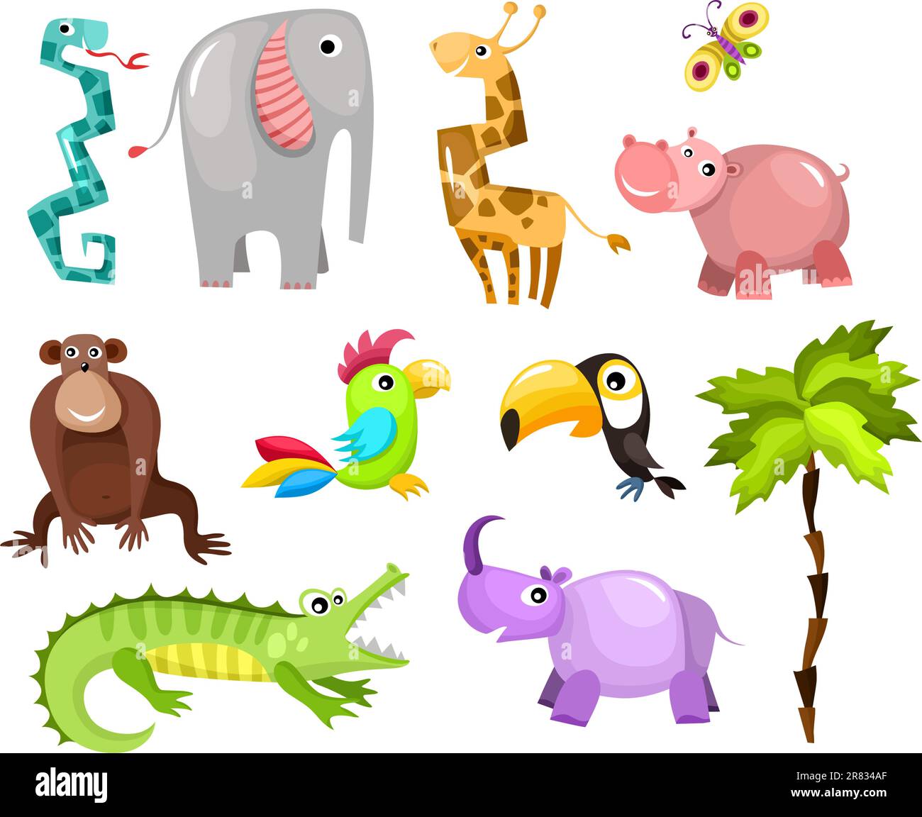 illustration vectorielle d'animaux africains Illustration de Vecteur