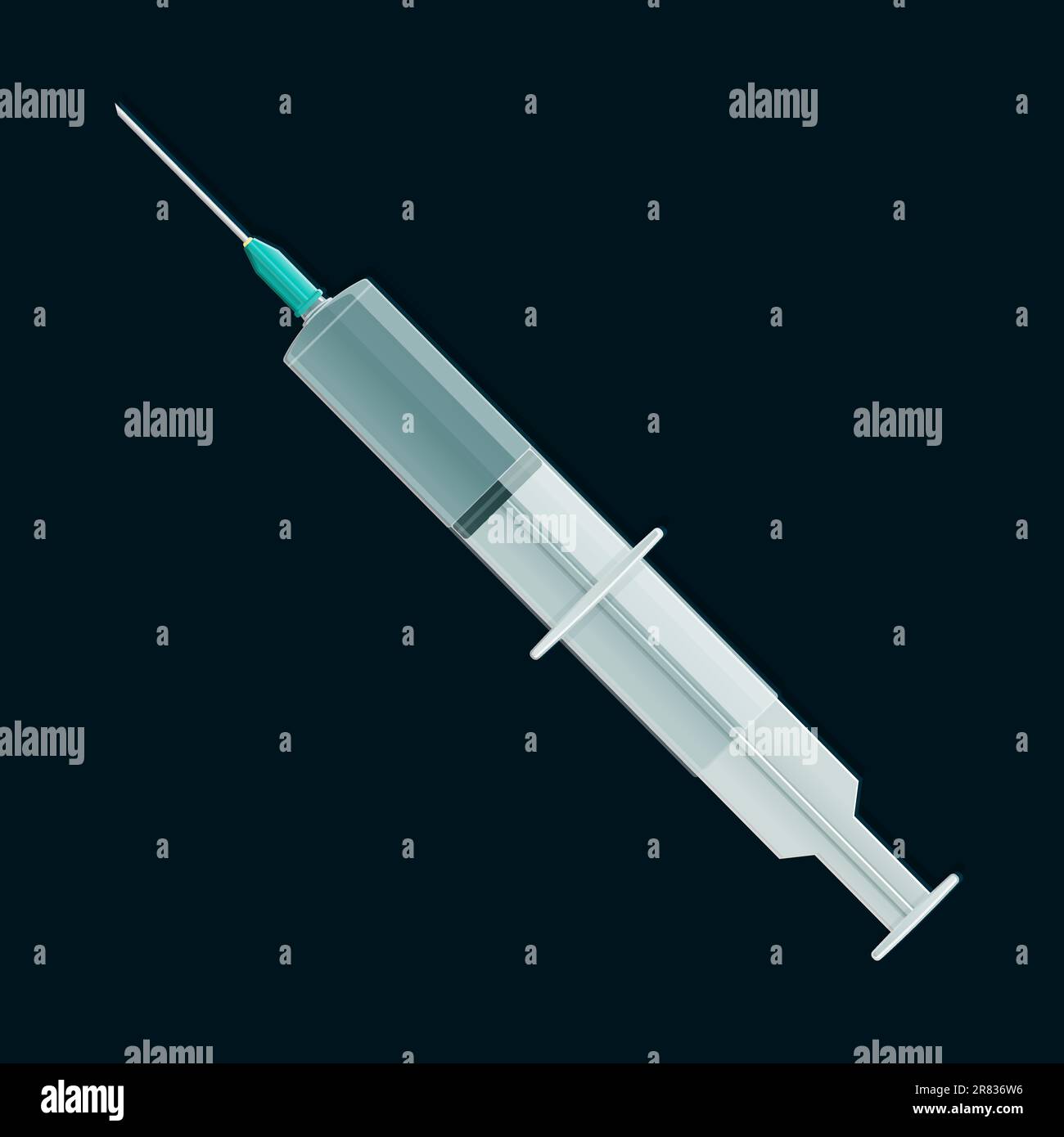 Seringue et aiguille médicales également disponibles sous forme de vecteur au format Adobe Illustrator EPS, compressé dans un fichier zip. La version du vecteur doit être mise à l'échelle... Illustration de Vecteur