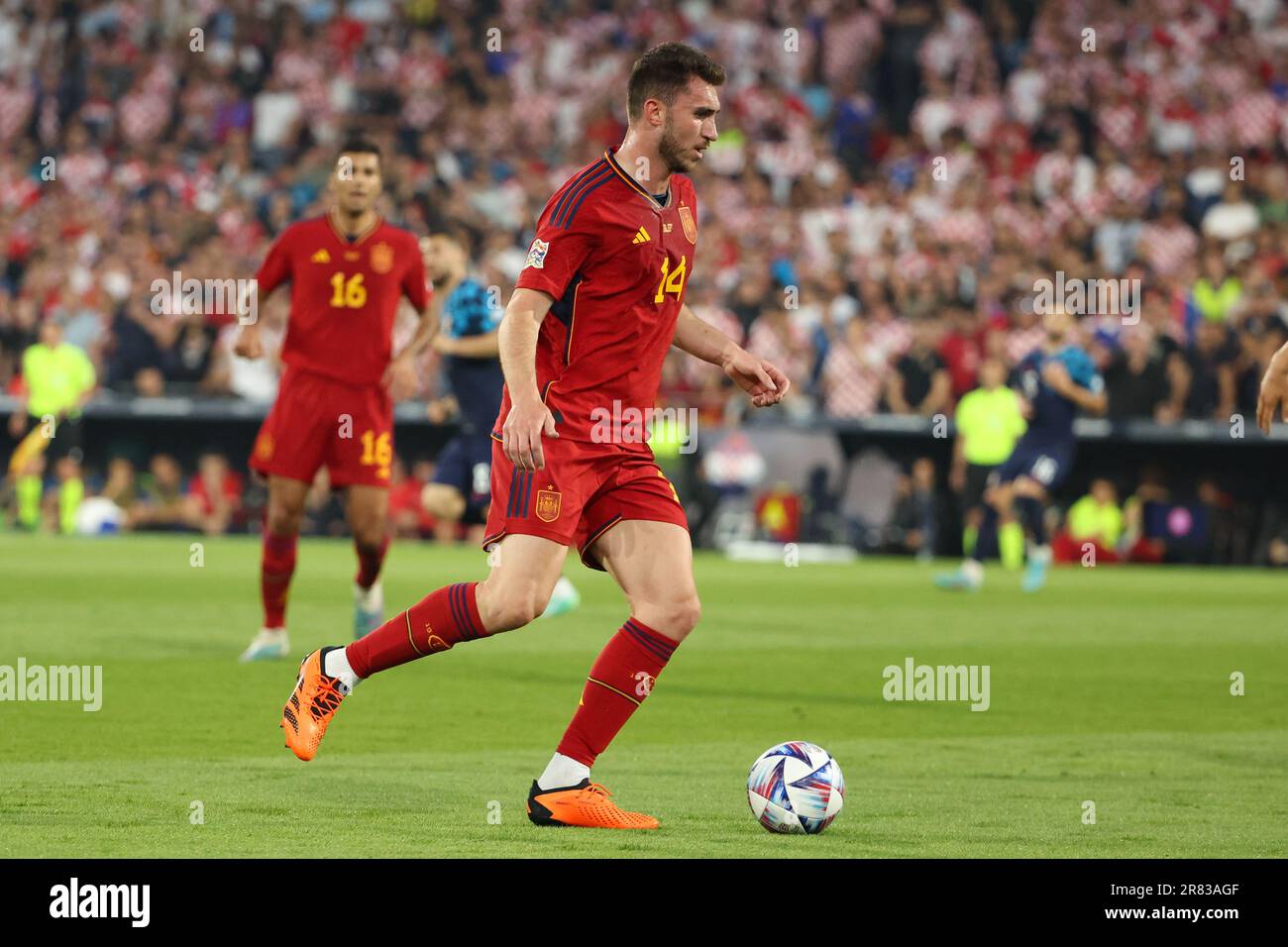 Aymeric Laporte, d'Espagne, lors de la Ligue des Nations de l'UEFA 2023, finale du match de football entre la Croatie et l'Espagne sur 18 juin 2023 au Stadion Feijenoord 'de Kuip' à Rotterdam, pays-Bas Banque D'Images