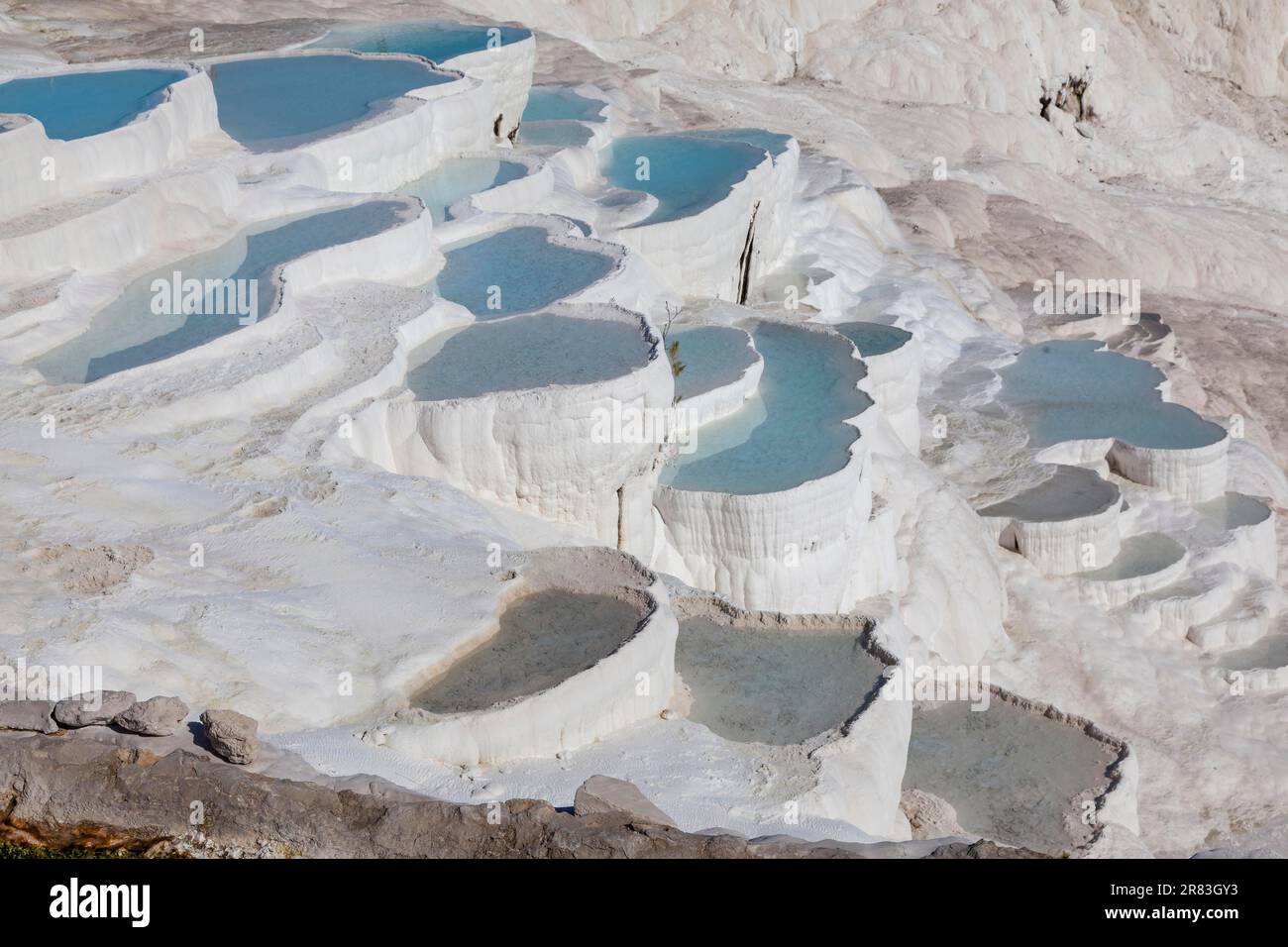 Terrasses de fritte Pamukkale Banque D'Images