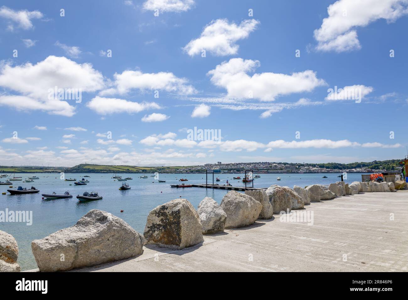 Rock, Cornwall, Royaume-Uni - 12 juin. Vue depuis la promenade de Rock, Cornwall sur 12 juin 2023 Banque D'Images